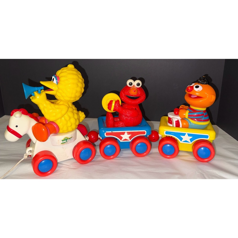 Sesame Street Tyco Musical Pull Toy Train Kids Unisex OS Multicolor Vintage 1992 - Picture 1 of 9